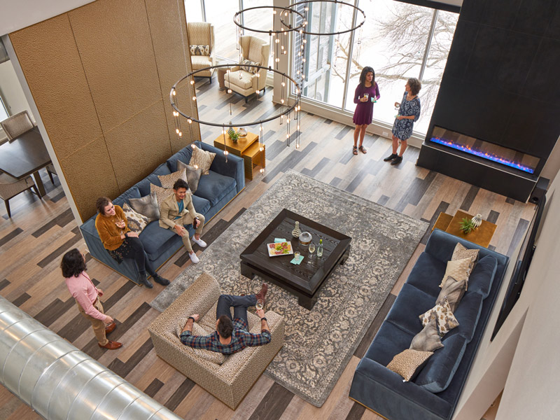 Apartment community event at the Bridge District