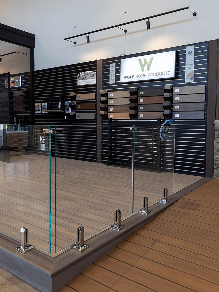 Beisser Lumber Showroom View Featuring Wolf Home Products