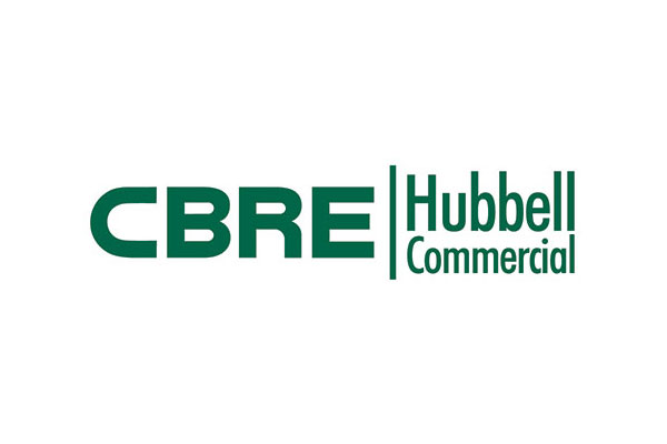 CBRE and Hubbell Commercial logo.