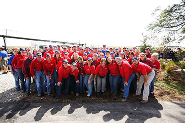 Hubbell team after of completing their first ABC Extreme Makeover.