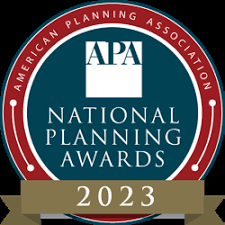 2018 National Planning Excellence Award for a Planning Advocate, American Planning Association for his work on the Greater Des Moines Water Trails and Greenways Master Plan Logo
