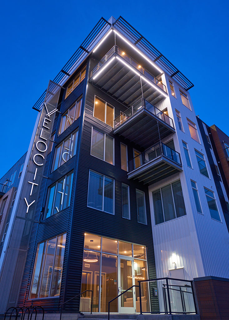 Exterior of apartments