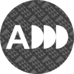 Amplified DSM logo showing the letters ‘ADD’ in bold white type over a dark circular background with a repeated pattern.
