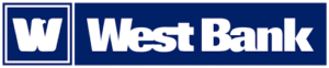 West Bank logo with a white ‘W’ inside a blue square next to bold white text.